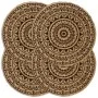 Runde Tischsets 4 Stück dunkelbraune Jute 38 cm von vidaXL, Tischsets - Ref: Foro24-133872, Preis: 20,58 €, Rabatt: %