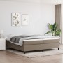 Box spring bed frame taupe gray fabric 200x200 cm by vidaXL, Beds and slatted bases - Ref: Foro24-3120890, Price: 138,92 €, D...