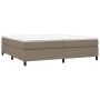 Box spring bed frame taupe gray fabric 200x200 cm by vidaXL, Beds and slatted bases - Ref: Foro24-3120890, Price: 138,92 €, D...