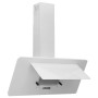 Stainless steel extractor hood with white tempered glass, 90cm. by vidaXL, Extractors - Ref: Foro24-51666, Price: 212,62 €, D...