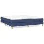 Estructura de cama de tela azul 160x200 cm de vidaXL, Camas y somieres - Ref: Foro24-3120628, Precio: 109,89 €, Descuento: %