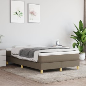 Estructura de cama de tela gris taupe 120x200 cm