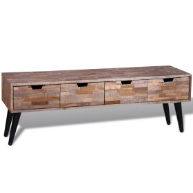 TV-Konsolenschrank mit 4 Schubladen aus recyceltem Teakholz von vidaXL, TV-Möbel - Ref: Foro24-241710, Preis: 176,41 €, Rabat...
