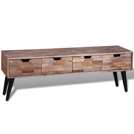 TV-Konsolenschrank mit 4 Schubladen aus recyceltem Teakholz von vidaXL, TV-Möbel - Ref: Foro24-241710, Preis: 176,41 €, Rabat...