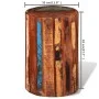 Recycled solid wood stool by vidaXL, Folding stools and chairs - Ref: Foro24-241628, Price: 115,91 €, Discount: %