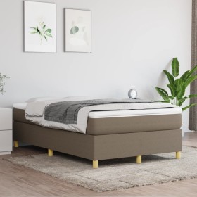 Estructura de cama de tela gris taupe 120x200 cm