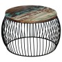 Round coffee table made of recycled solid wood 68x37 cm by vidaXL, Coffee table - Ref: Foro24-243300, Price: 112,26 €, Discou...