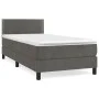 Box spring bed with dark gray velvet mattress 100x200 cm by vidaXL, Beds and slatted bases - Ref: Foro24-3141228, Price: 280,...