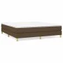 Dark brown fabric bed frame 180x200 cm by vidaXL, Beds and slatted bases - Ref: Foro24-3120633, Price: 112,60 €, Discount: %