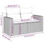 Set muebles jardín 9 pzas y cojines ratán sintético gris claro