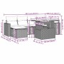 Set de sofás de jardín 7 pzas con cojines ratán sintético negro