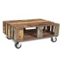 Couchtisch mit 4 Rädern aus recyceltem Holz von vidaXL, Couchtisch - Ref: Foro24-240949, Preis: 204,01 €, Rabatt: %