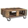 Couchtisch mit 4 Rädern aus recyceltem Holz von vidaXL, Couchtisch - Ref: Foro24-240949, Preis: 191,46 €, Rabatt: %
