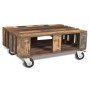 Couchtisch mit 4 Rädern aus recyceltem Holz von vidaXL, Couchtisch - Ref: Foro24-240949, Preis: 204,01 €, Rabatt: %