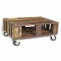 Couchtisch mit 4 Rädern aus recyceltem Holz von vidaXL, Couchtisch - Ref: Foro24-240949, Preis: 191,46 €, Rabatt: %