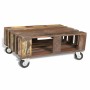 Mesa de centro con 4 ruedas madera reciclada de vidaXL, Mesas de centro - Ref: Foro24-240949, Precio: 202,95 €, Descuento: %