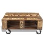Couchtisch mit 4 Rädern aus recyceltem Holz von vidaXL, Couchtisch - Ref: Foro24-240949, Preis: 204,01 €, Rabatt: %