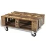 Couchtisch mit 4 Rädern aus recyceltem Holz von vidaXL, Couchtisch - Ref: Foro24-240949, Preis: 191,46 €, Rabatt: %