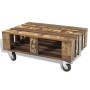 Couchtisch mit 4 Rädern aus recyceltem Holz von vidaXL, Couchtisch - Ref: Foro24-240949, Preis: 204,01 €, Rabatt: %
