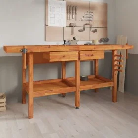 Workbench with drawers and screws, wooden bench 192x62x83 cm. by vidaXL, Work tables - Ref: Foro24-153325, Price: 326,97 €, D...