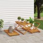Folding shelf 3 heights brown acacia wood 70x31x63 cm by vidaXL, Bookcases and shelves - Ref: Foro24-153328, Price: 61,18 €, ...