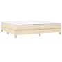Cream fabric bed frame 200x200 cm by vidaXL, Beds and slatted bases - Ref: Foro24-3120643, Price: 114,48 €, Discount: %