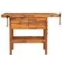 Werkbank mit Schubladen und Schrauben Akazienbank 124x52x83 cm von vidaXL, Arbeitstische - Ref: Foro24-153322, Preis: 233,11 ...