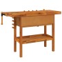 Workbench with drawers and screws acacia bench 124x52x83 cm by vidaXL, Work tables - Ref: Foro24-153322, Price: 233,58 €, Dis...