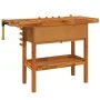 Workbench with drawers and screws acacia bench 124x52x83 cm by vidaXL, Work tables - Ref: Foro24-153322, Price: 228,77 €, Dis...