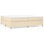 Estructura de cama de tela color crema 200x200 cm de vidaXL, Camas y somieres - Ref: Foro24-3120990, Precio: 126,30 €, Descue...