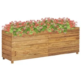 Raised flowerbed in recycled teak wood and steel 150x40x55 cm by vidaXL, Pots and planters - Ref: Foro24-47426, Price: 242,93...