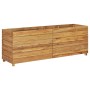 Raised flowerbed in recycled teak wood and steel 150x40x55 cm by vidaXL, Pots and planters - Ref: Foro24-47426, Price: 247,82...