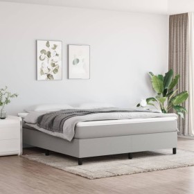 Estructura de cama gris claro tela 180x200 cm