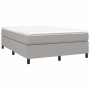 Estructura de cama de tela gris claro 140x200 cm de vidaXL, Camas y somieres - Ref: Foro24-3120862, Precio: 115,29 €, Descuen...