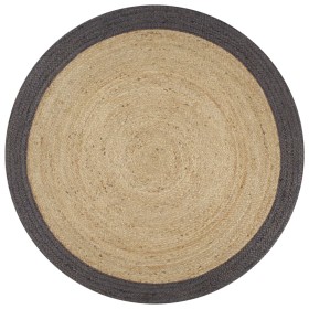 Handgefertigter Juteteppich mit dunkelgrauem Rand, 120 cm von vidaXL, Teppiche - Ref: Foro24-133678, Preis: 56,17 €, Rabatt: %