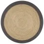 Handmade jute rug with dark gray border 120 cm by vidaXL, Rugs - Ref: Foro24-133678, Price: 46,61 €, Discount: %