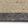 Handgefertigter Juteteppich mit dunkelgrauem Rand, 120 cm von vidaXL, Teppiche - Ref: Foro24-133678, Preis: 46,61 €, Rabatt: %