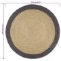 Alfombra hecha a mano de yute con borde gris oscuro 120 cm de vidaXL, Alfombras - Ref: Foro24-133678, Precio: 46,61 €, Descue...