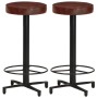 Kitchen bar stools 2 units genuine leather 66 cm by vidaXL, Kitchen stools - Ref: Foro24-321968, Price: 140,42 €, Discount: %