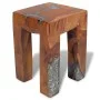 Solid teak and resin wood stool by vidaXL, Folding stools and chairs - Ref: Foro24-243470, Price: 142,40 €, Discount: %