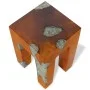 Solid teak and resin wood stool by vidaXL, Folding stools and chairs - Ref: Foro24-243470, Price: 142,40 €, Discount: %