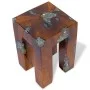 Solid teak and resin wood stool by vidaXL, Folding stools and chairs - Ref: Foro24-243470, Price: 142,40 €, Discount: %