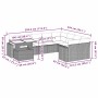 Set de sofás de jardín 10 pzas cojines ratán sintético negro