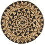 Alfombra de yute tejida a mano con estampado negro 90 cm de vidaXL, Alfombras - Ref: Foro24-133698, Precio: 38,70 €, Descuent...