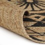 Handgewebter Juteteppich mit schwarzem Aufdruck, 90 cm von vidaXL, Teppiche - Ref: Foro24-133698, Preis: 38,70 €, Rabatt: %