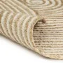 Handgewebter Juteteppich, weißes Spiraldesign, 120 cm von vidaXL, Teppiche - Ref: Foro24-133717, Preis: 48,90 €, Rabatt: %