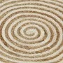 Handgewebter Juteteppich, weißes Spiraldesign, 120 cm von vidaXL, Teppiche - Ref: Foro24-133717, Preis: 48,90 €, Rabatt: %