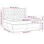 Box spring bed with cream fabric mattress 160x200 cm by vidaXL, Beds and slatted bases - Ref: Foro24-3131686, Price: 618,10 €...