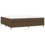 Dark brown fabric bed frame 200x200 cm by vidaXL, Beds and slatted bases - Ref: Foro24-3120988, Price: 124,62 €, Discount: %