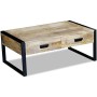 Coffee table with 2 drawers solid mango wood 100x60x40 cm by vidaXL, Coffee table - Ref: Foro24-243297, Price: 289,26 €, Disc...